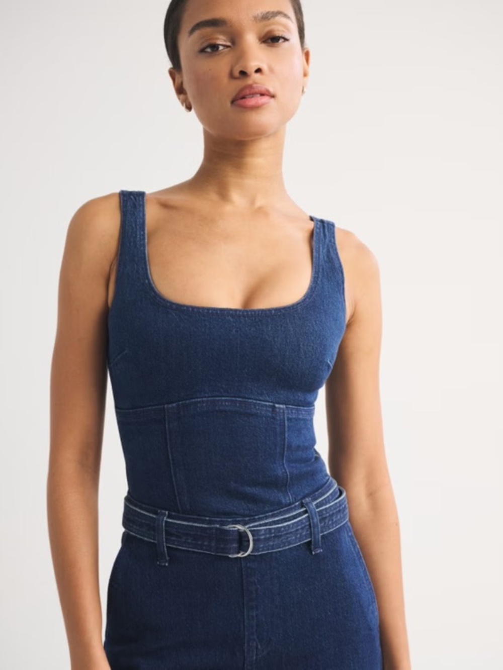 Abercrombie & Fitch Dark Blue Denim Jumpsuit